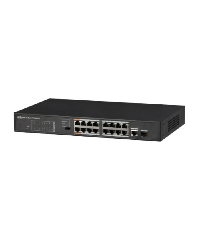 16-Port FE PoE+ 1-Port Gigabit Combo