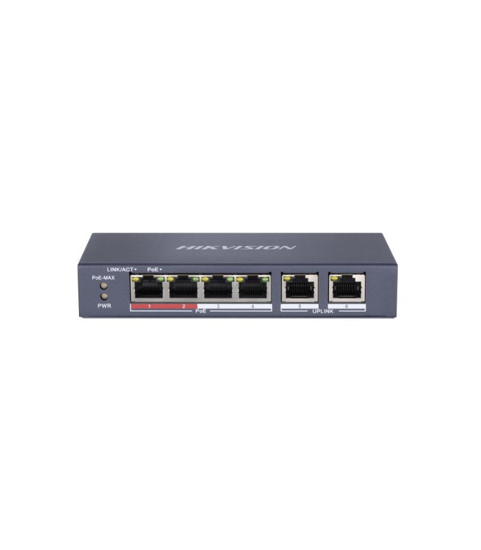 Dual Uplink, 4 Port Fast Ethernet Unmanaged POE Switch