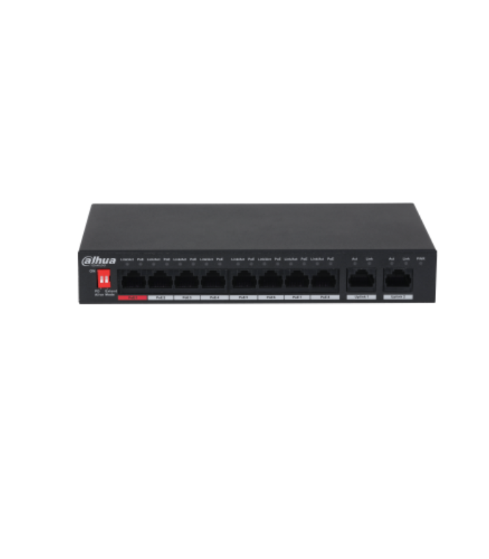 Fast Ethernet Switch with 8-Port PoE / 2Gig Uplink