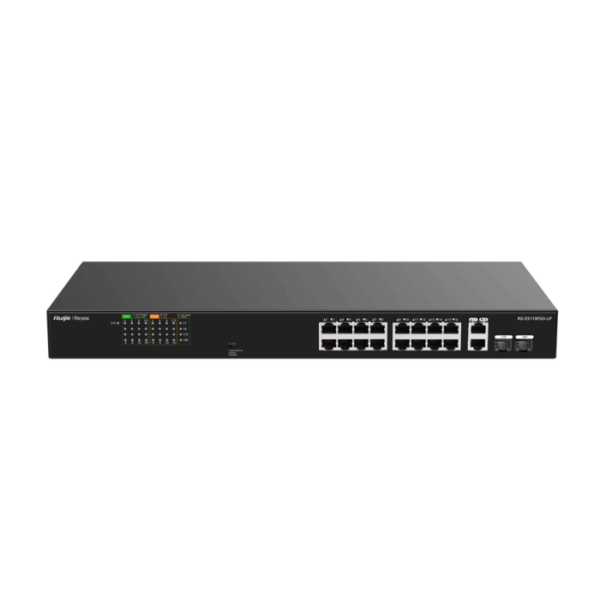 16-Port 100Mbps + 2 Gigabit RJ45 SFP combo Ports